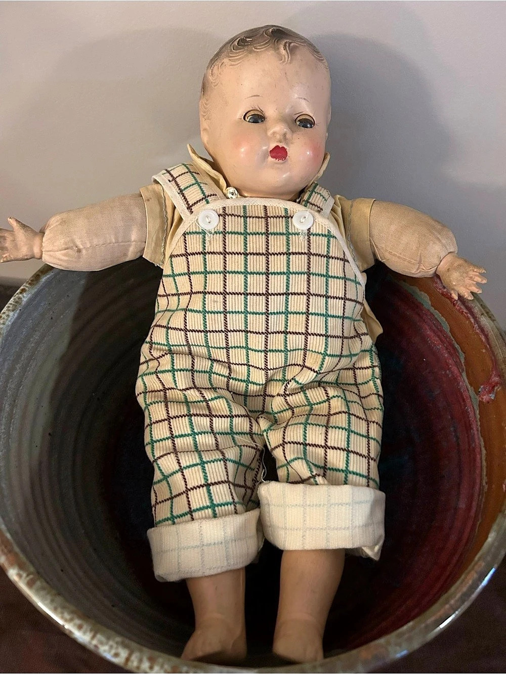 Vintage Baby Doll Checkered Outfit